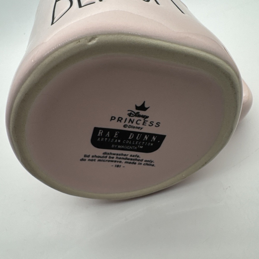 Rae Dunn Light Pink Mug Artesian Collection 'SLEEPING BEAUTY' Disney Princess - Picture 6 of 9